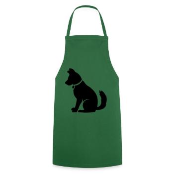 Chien mignon - idée cadeau amoureux des chiens - Tablier de cuisine - vert foncé - Devant - AI Model Male 185 dark (185cm)