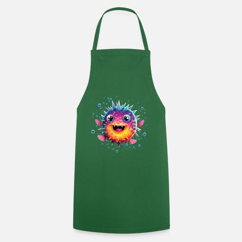 Puffer Fish - Cooking Apron - green