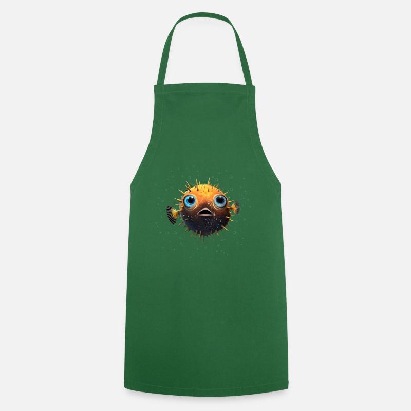 Puffer Fish - Cooking Apron - green