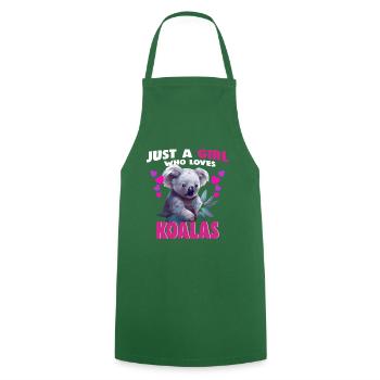Just a Girl who Loves Koalas - Cooking Apron - green - Front - AI Model Male 185 dark (185cm)