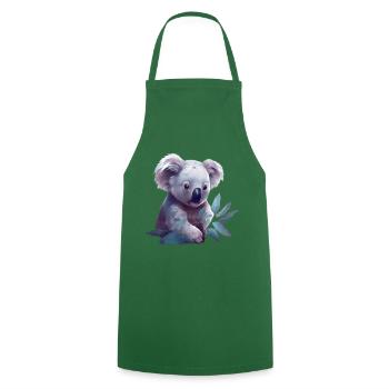 Cute koala with eucalyptus leaf - Cooking Apron - green - Front - AI Model Male 185 dark (185cm)