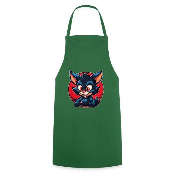 Diable de Tasmanie super mignon - Tablier de cuisine - vert foncé - Devant - AI Model Male 185 dark (185cm)