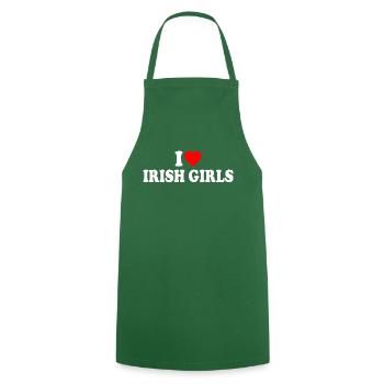 I love irish girls - Kochschürze - Grün - Vorne - AI Model Male 185 dark (185cm)