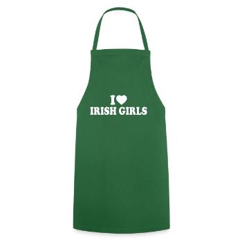 I love irish girls - Kochschürze - Grün - Vorne - AI Model Male 185 dark (185cm)