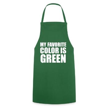 My Favorite Color Is Green - Cooking Apron - green - Front - AI Model Male 185 dark (185cm)