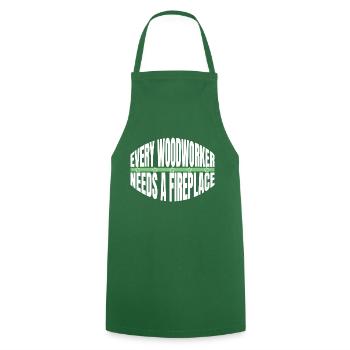 birthday present idea jokes chainsaw grab - Cooking Apron - green - Front - AI Model Male 185 dark (185cm)