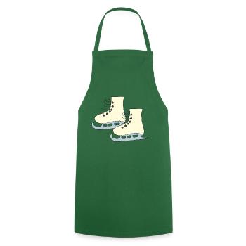 Patins à glace jaune - Tablier de cuisine - vert foncé - Devant - AI Model Male 185 dark (185cm)