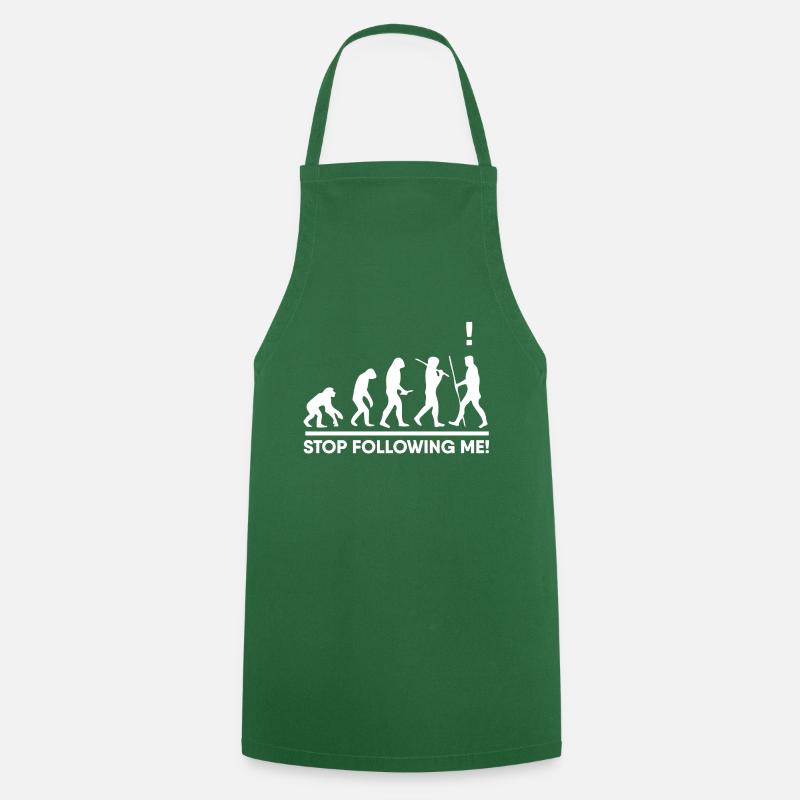 stop me from pursuing evolution funny gift - Cooking Apron - green
