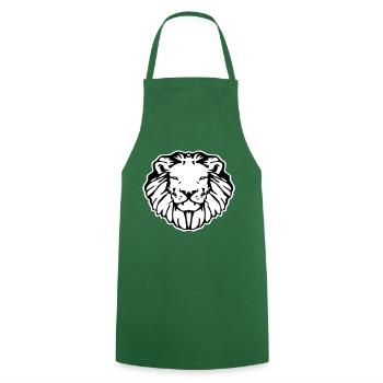 Tête de lion - Tablier de cuisine - vert foncé - Devant - AI Model Male 185 dark (185cm)
