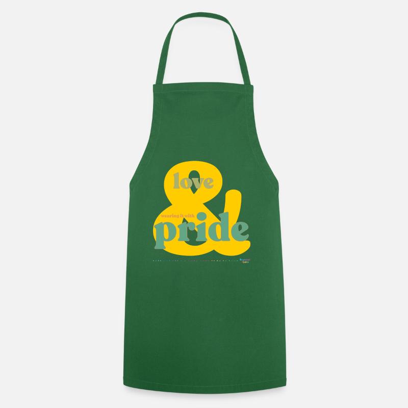 Jaune fierté - Tablier de cuisine - vert foncé