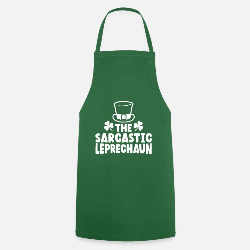 The Sarcastic Leprechaun - Cooking Apron - green
