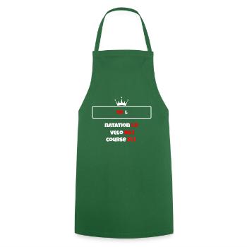 T shirt triathlon Distance L - Tablier de cuisine - vert foncé - Devant - AI Model Male 185 dark (185cm)