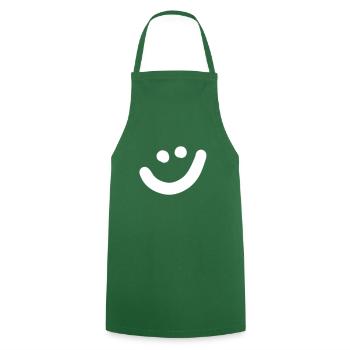 Croquis de sourire Happy Fun Joy Symbole de sourire - Tablier de cuisine - vert foncé - Devant - AI Model Male 185 dark (185cm)