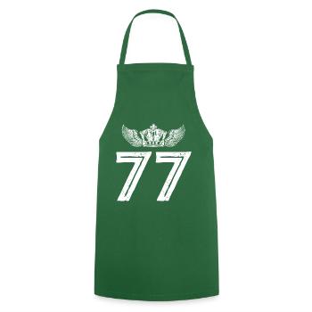 77 Number crown - Cooking Apron - green - Front - AI Model Male 185 dark (185cm)