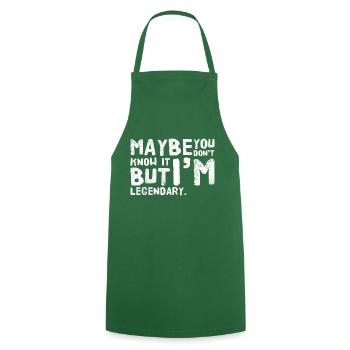 Peut-être que vous ne le savez pas MAIS je suis légendaire NOUVEAU Design - Tablier de cuisine - vert foncé - Devant - AI Model Male 185 dark (185cm)