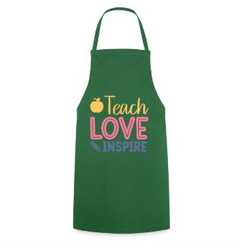 Teach Love Inspire - Cooking Apron - green - Front - AI Model Male 185 dark (185cm)