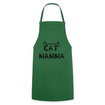 Chat Maman Maman Chat - Tablier de cuisine - vert foncé - Devant - AI Model Male 185 dark (185cm)