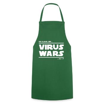 T SHIRT EIN VIRUS WARS white on black - Kochschürze - Grün - Vorne - AI Model Male 185 dark (185cm)