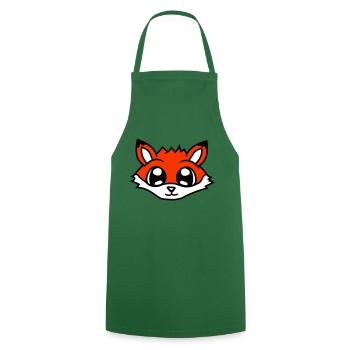 Fox Red Fox Wild Animal Clever Forest Inhabitants - Cooking Apron - green - Front - AI Model Male 185 dark (185cm)