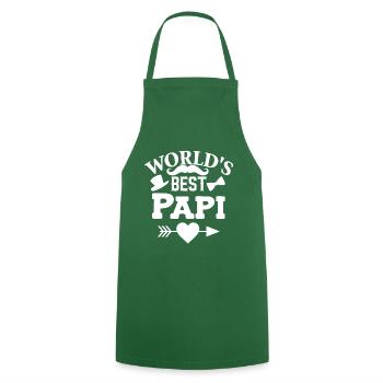 Best Dad in the World Best Dad Switzerland - Cooking Apron - green - Front - AI Model Male 185 dark (185cm)