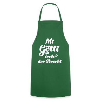 Mi Götti isch der bescht Patenonkel Schweiz - Kochschürze - Grün - Vorne - AI Model Male 185 dark (185cm)