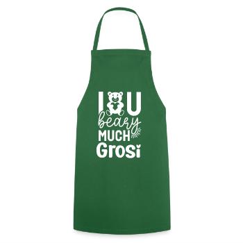 Liebe dich Grossmami Oma Schweiz Grosi Schweizerin - Kochschürze - Grün - Vorne - AI Model Male 185 dark (185cm)