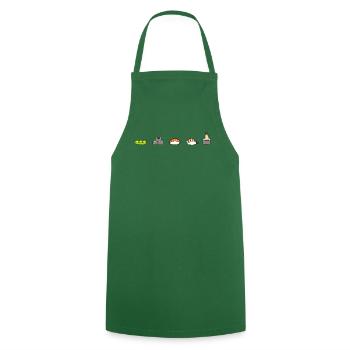 Sushi set - Cooking Apron - green - Front - AI Model Male 185 dark (185cm)