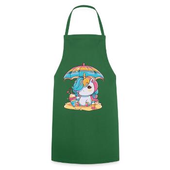 Unicorn magic - Feel like you're in a fairy tale - Cooking Apron - green - Front - AI Model Male 185 dark (185cm)