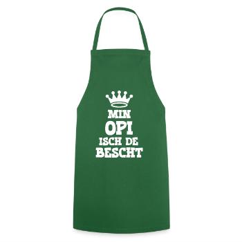 Min Opi isch de bescht Opa Schweiz Grosspapi - Kochschürze - Grün - Vorne - AI Model Male 185 dark (185cm)