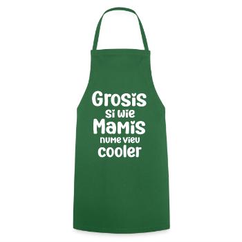 Grosis si wie Mamis nume vieu cooler Oma Schweiz - Kochschürze - Grün - Vorne - AI Model Male 185 dark (185cm)