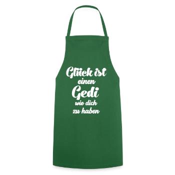 Glück ist es einen Gedi wie dich zu haben - Kochschürze - Grün - Vorne - AI Model Male 185 dark (185cm)