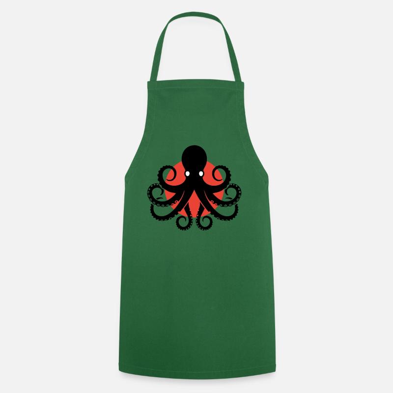 Kraken Octopus Graphic - Cooking Apron - green