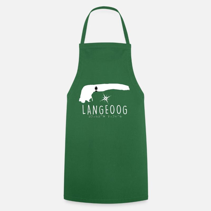 Langeoog Wasserturm Herzschlag Nordsee Geschenk - Kochschürze - Grün