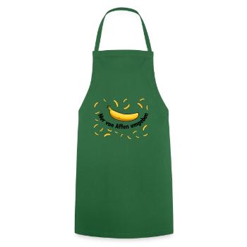 Banane Banana Design Von Affen Umgeben - Kochschürze - Grün - Vorne - AI Model Male 185 dark (185cm)