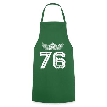 76 Couronne numérique - Tablier de cuisine - vert foncé - Devant - AI Model Male 185 dark (185cm)