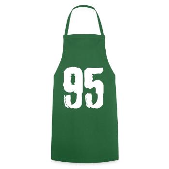 Maillot à 95 numéros - Tablier de cuisine - vert foncé - Devant - AI Model Male 185 dark (185cm)