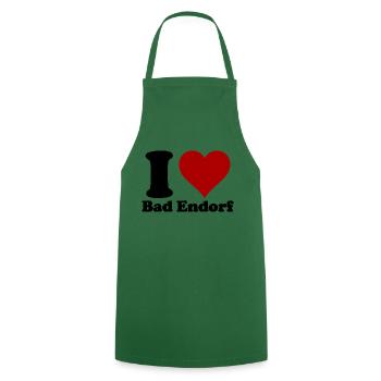 I Love Bad Endorf - Cooking Apron - green - Front - AI Model Male 185 dark (185cm)