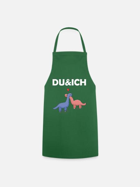 Dino Beziehung Valentinstag Partnerlook - Kochschürze - Grün