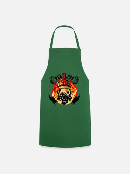 Furchtlos Feuerwehr, Feuerwehrmann - Kochschürze - Grün