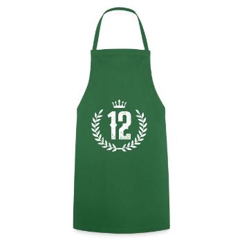 12 Nombre de couronne - Tablier de cuisine - vert foncé - Devant - AI Model Male 185 dark (185cm)