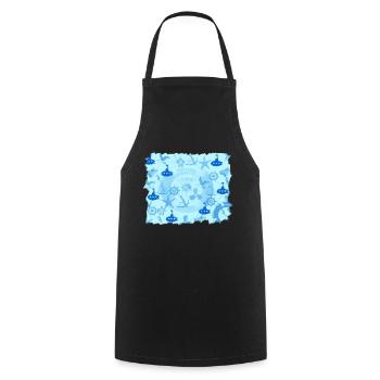 Summer NAVIGATION - Cooking Apron - black - Front - AI Model Male 185 dark (185cm)