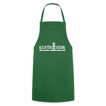 Küstendeern Schriftzug Weiss - Kochschürze - Grün - Vorne - AI Model Male 185 dark (185cm)