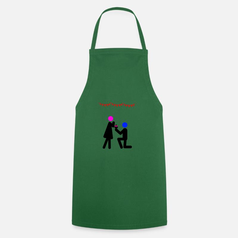 proposition de mariage - Tablier de cuisine - vert foncé