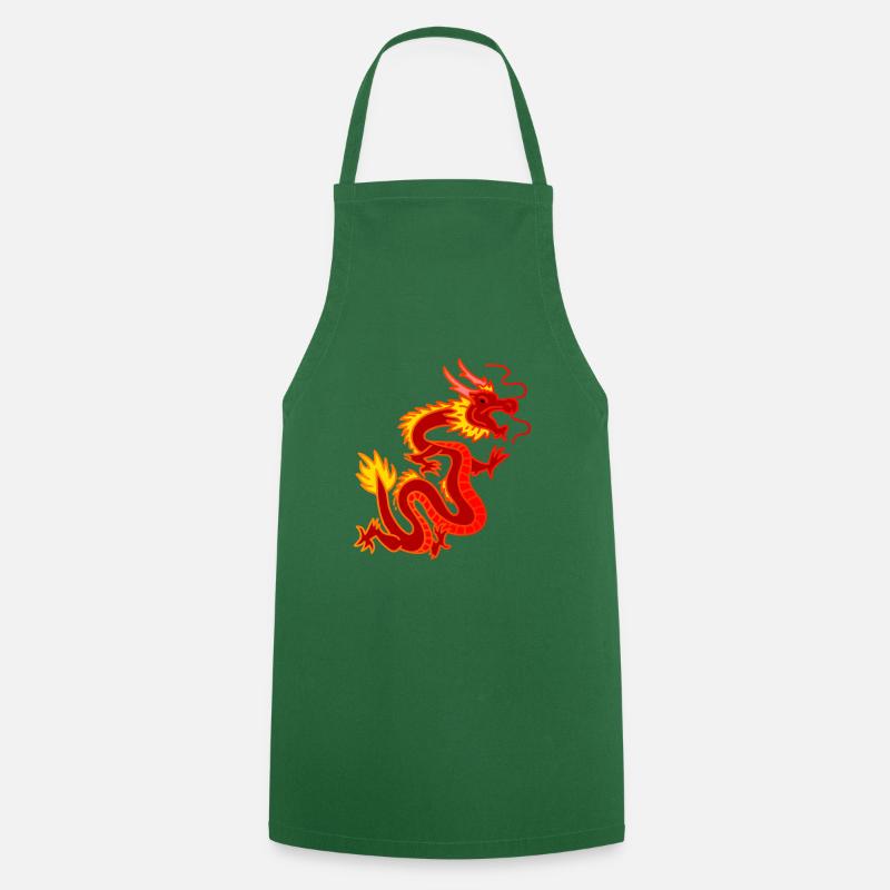 Dragon - Cooking Apron - green