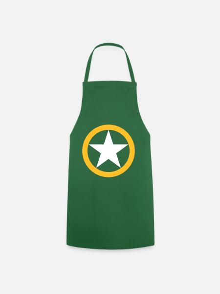 AVM STAR WHITE YELLOW NO CUT v002 - Cooking Apron - green