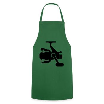 Fishing reel symbol icon - Cooking Apron - green - Front - AI Model Male 185 dark (185cm)