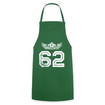 62 Couronne numérique - Tablier de cuisine - vert foncé - Devant - AI Model Male 185 dark (185cm)