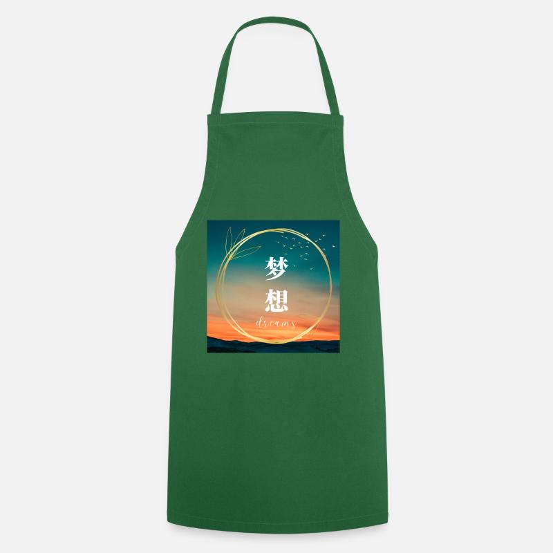 Rêves Coucher de soleil - Tablier de cuisine - vert foncé