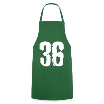 36 Number jersey - Cooking Apron - green - Front - AI Model Male 185 dark (185cm)