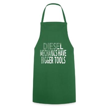 baseballtshirt funny diesel mechanic - Kochschürze - Grün - Vorne - AI Model Male 185 dark (185cm)